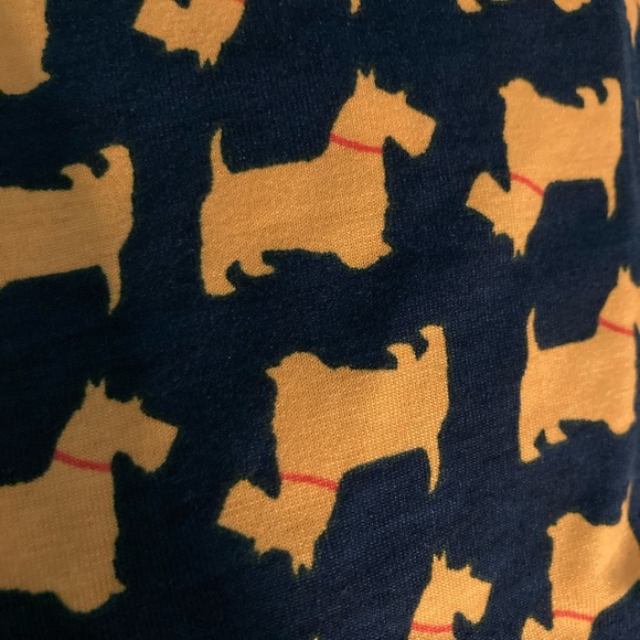 🧜🏼‍♀️2X EUC Blue gray stretch Randy Scottie Dogs LuLaRoe - Picture 2 of 7